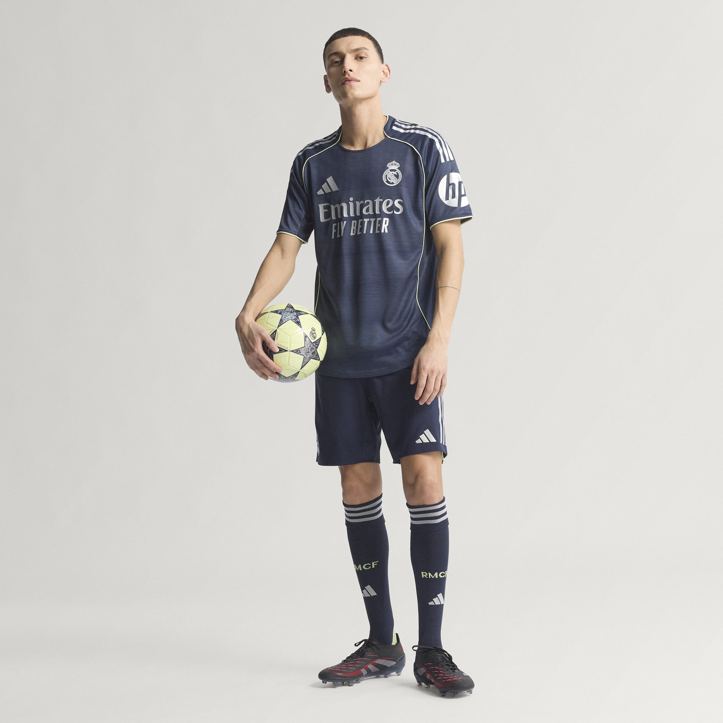 adidas Real Madrid Men's Away Authentic Soccer Jersey 25/26 - Blue - Best Buy Soccer